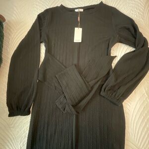 HOTOUCH black wrap dress, just below the knee